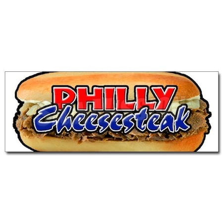 Signmission PHILLY CHEESE STEAK DECAL sticker cheesesteak sandwich Philadelphia food, D-12 Philly Cheese Steak D-12 Philly Cheese Steak